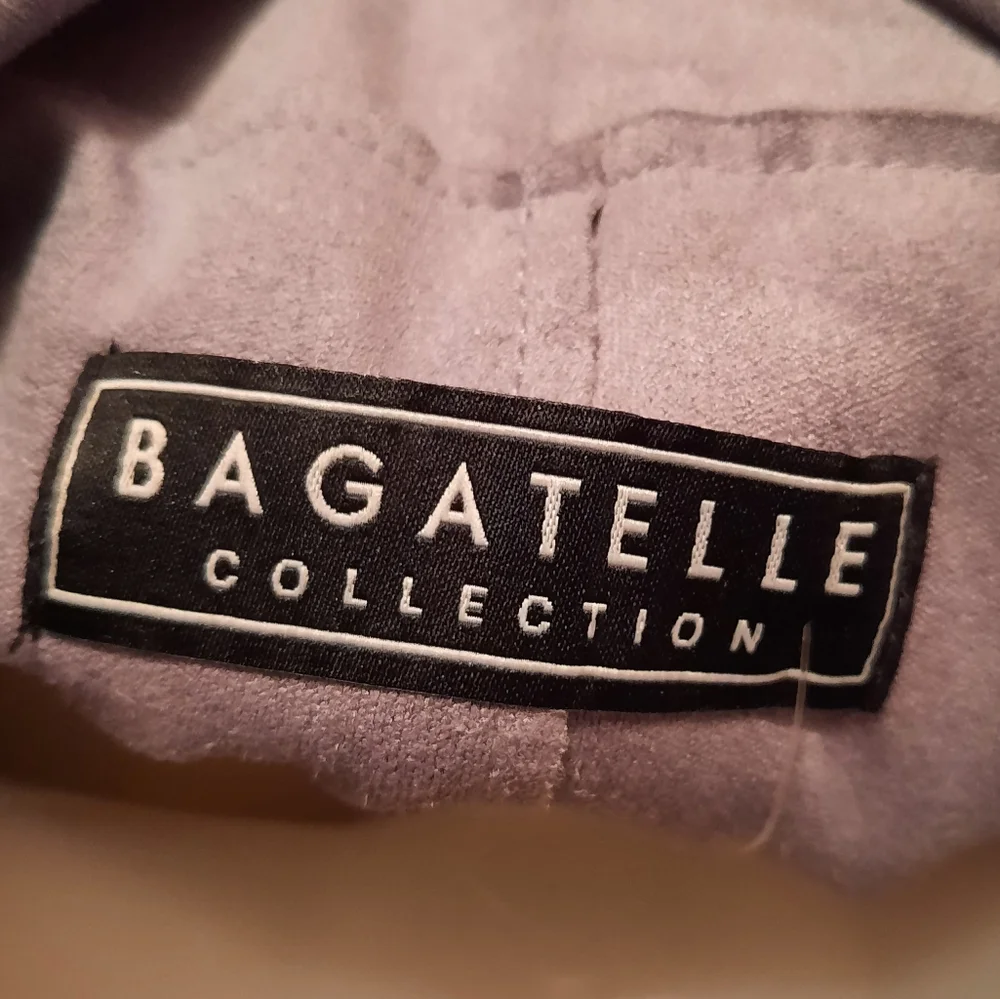 Bagatelle Collection Faux Suede Drape Front Jacket - Picture 3 of 9